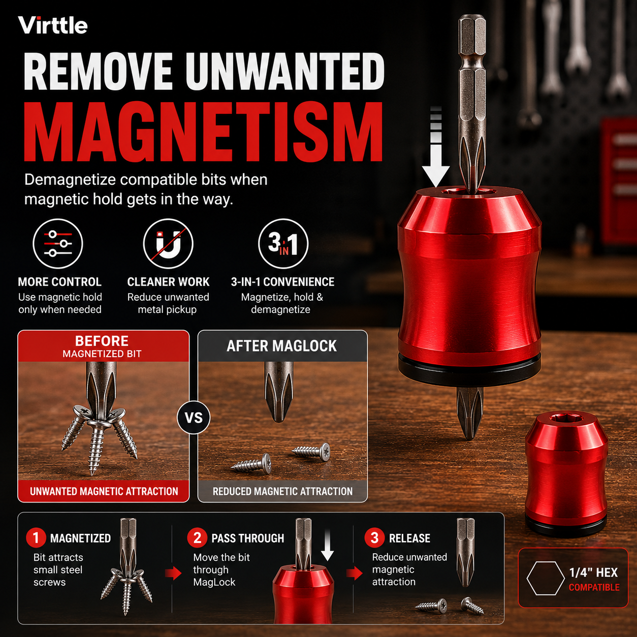 🔥Last Day 50% OFF🔥 Magnetizer and Demagnetizer Tool Set