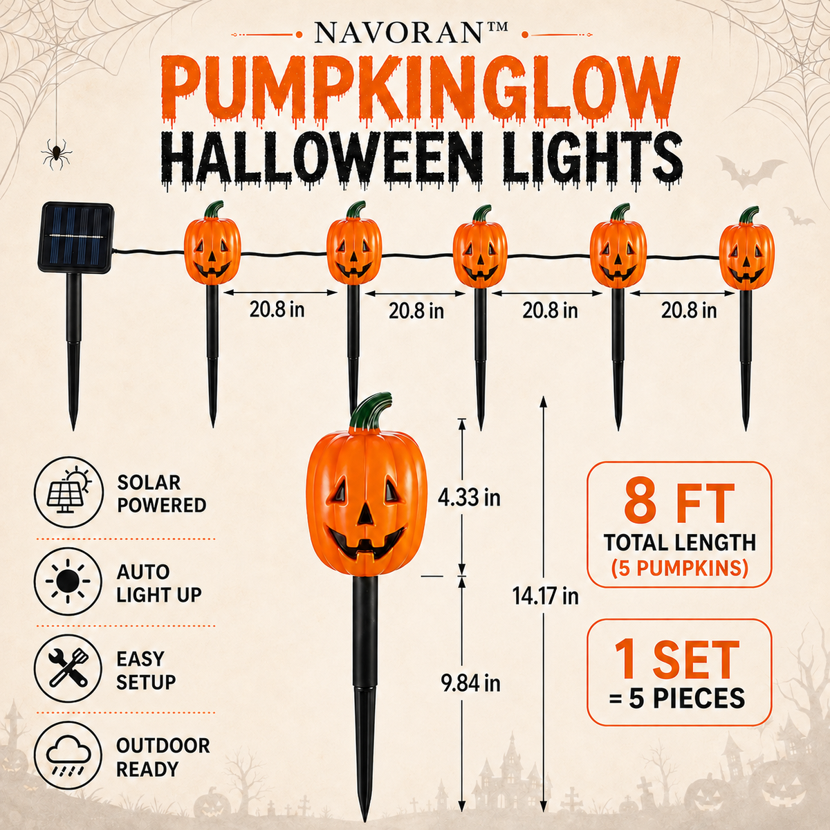 VIRTTLE™ PUMPKINGLOW HALLOWEEN LIGHTS